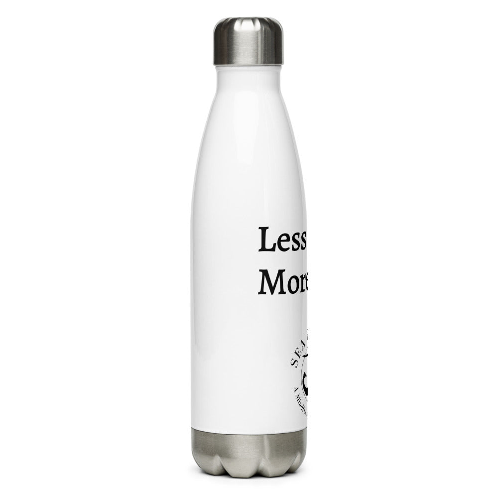 ‘Less Plastic, More Water’ Stainless Steel Water Bottle