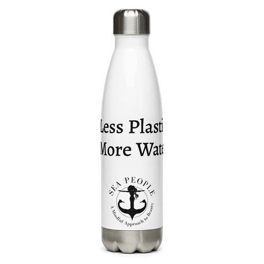 ‘Less Plastic, More Water’ Stainless Steel Water Bottle